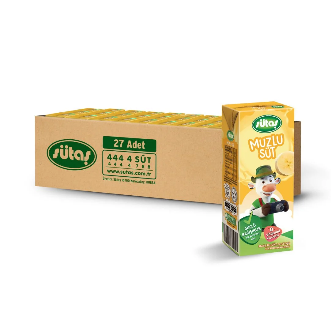 Sütaş Muzlu Süt 200 ml (27 adet)
