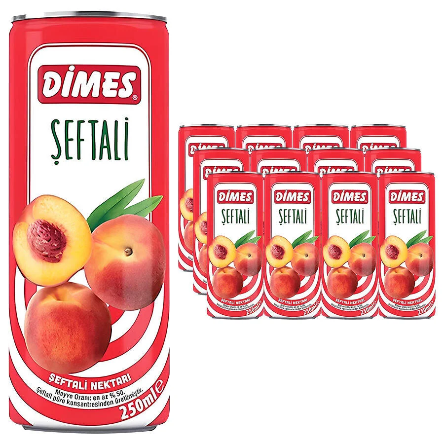 Dimes Meyve Nektarı Şeftali 250 ml 12'Li