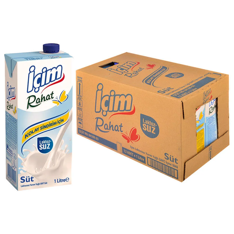 İçim Rahat Laktozsuz Süt 1 litre x 12'li