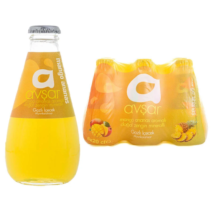Avşar Mango & Ananas Aromalı Maden Suyu 24 x 200 ml