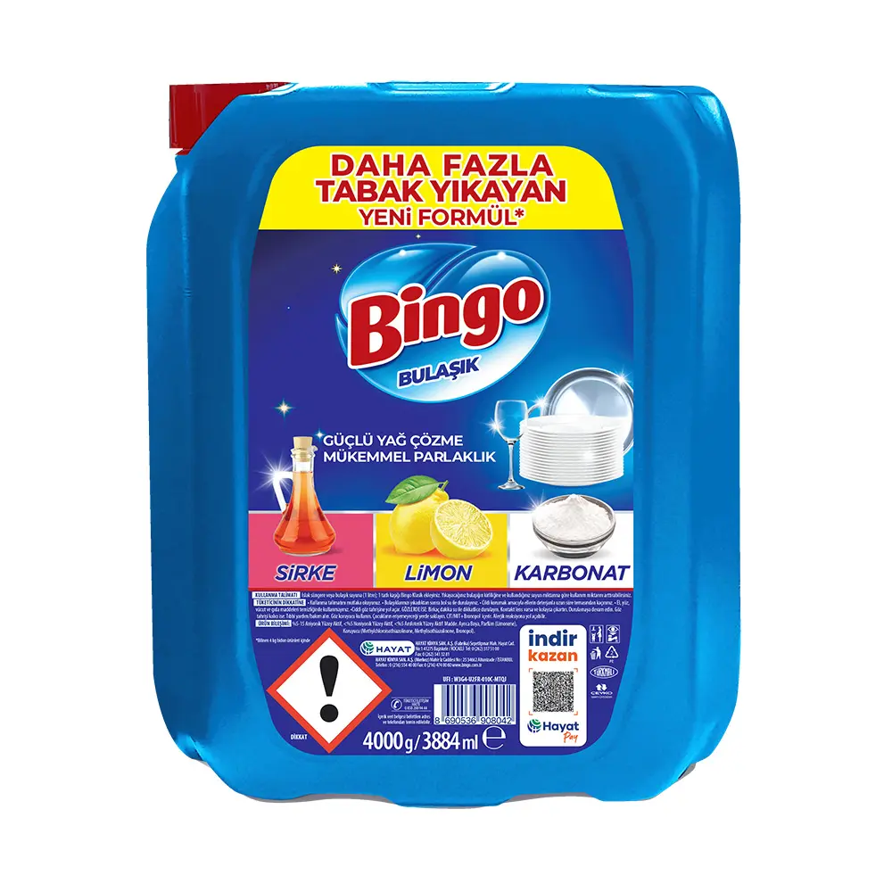 Bingo Sıvı Bulaşık Deterjanı 4 kg