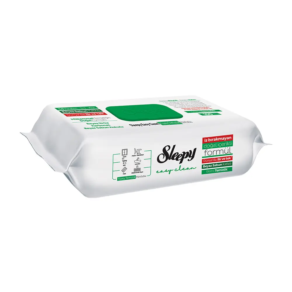 Sleepy Easy Clean Yüzey Temizlik Havlusu 100 lü Beyaz Sabun
