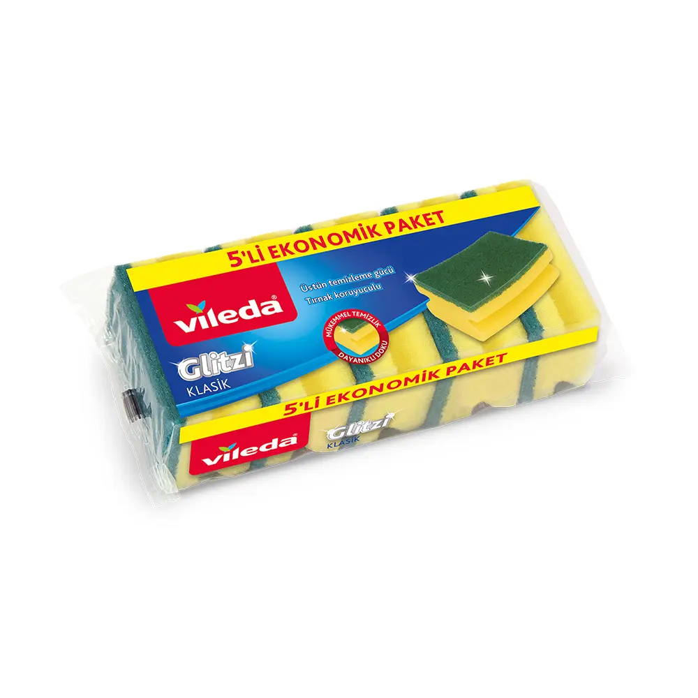 Vileda Bulaşık Süngeri 5'li Oluklu