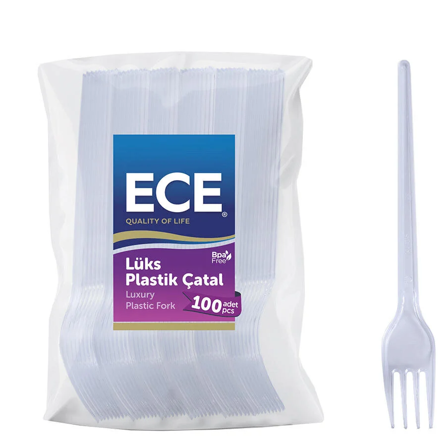 Ece Plastik Lux Kristal Çatal 50'li