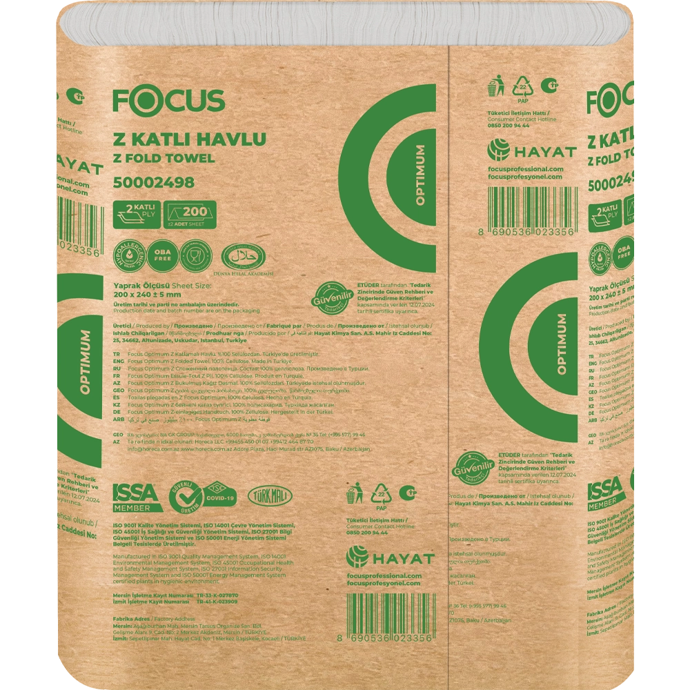Focus Optimum Z Katlı Havlu / 200 Yaprak