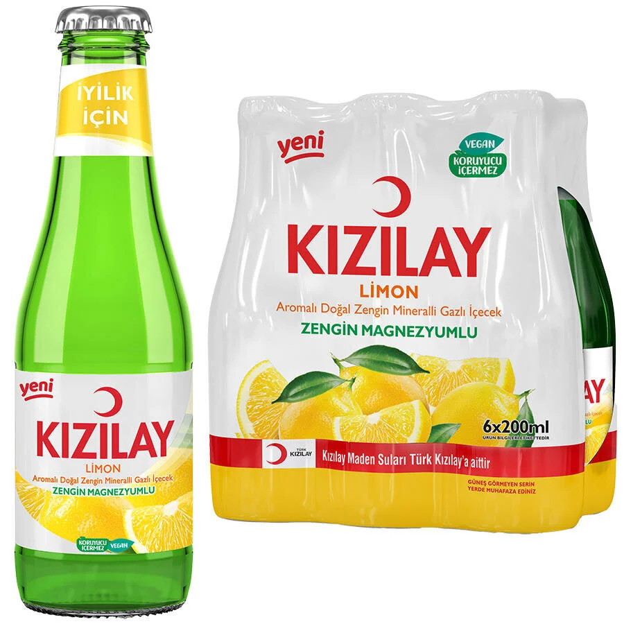 Kızılay Limon Aromalı Maden Suyu 24 x 200 ml