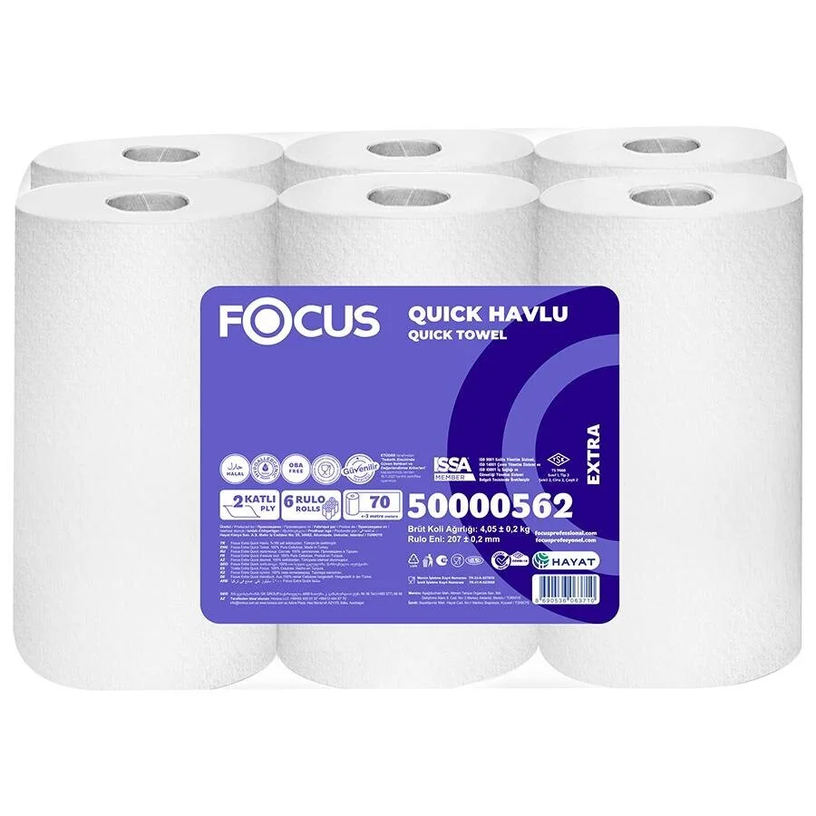 Focus Extra Hareketli Kağıt Havlu 280 Yaprak 21 cm 6 kg- 6 Rulo